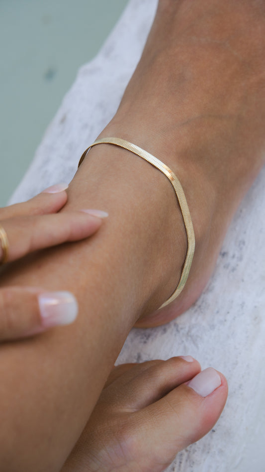 Velani Jewelry 4mm Herringbone Anklet