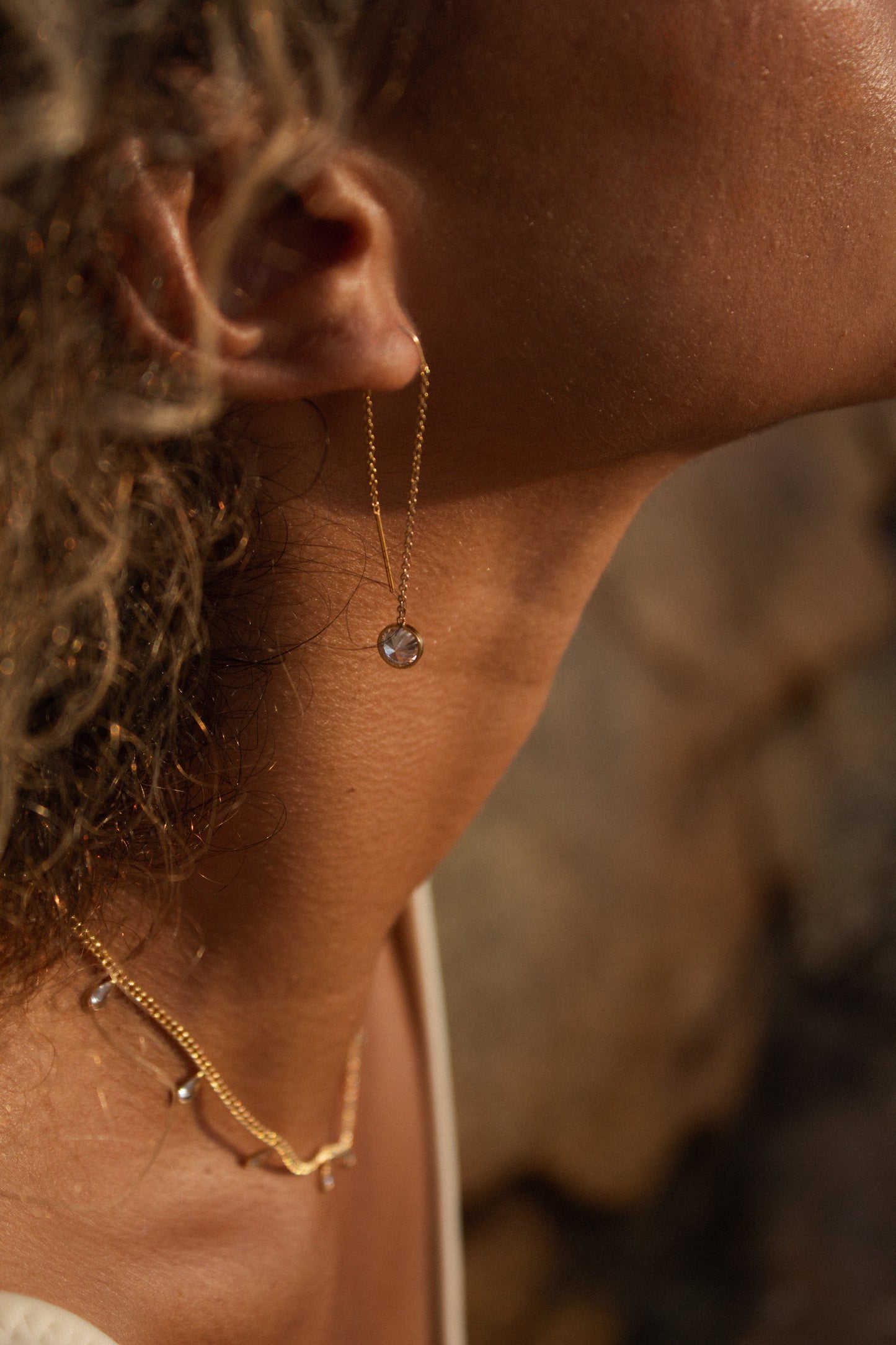 Velani Jewelry Dangling Elegance U Threader Earrings with CZ