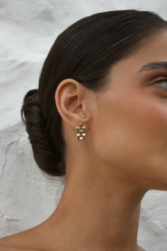 Velani Jewelry Watch Link Stud Earrings