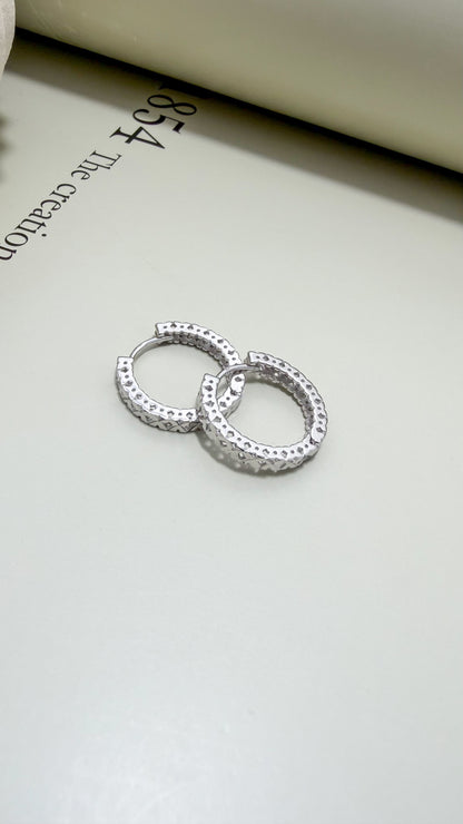 Luce Diamond Cut Hoops Sterling Silver - Velani Jewelry