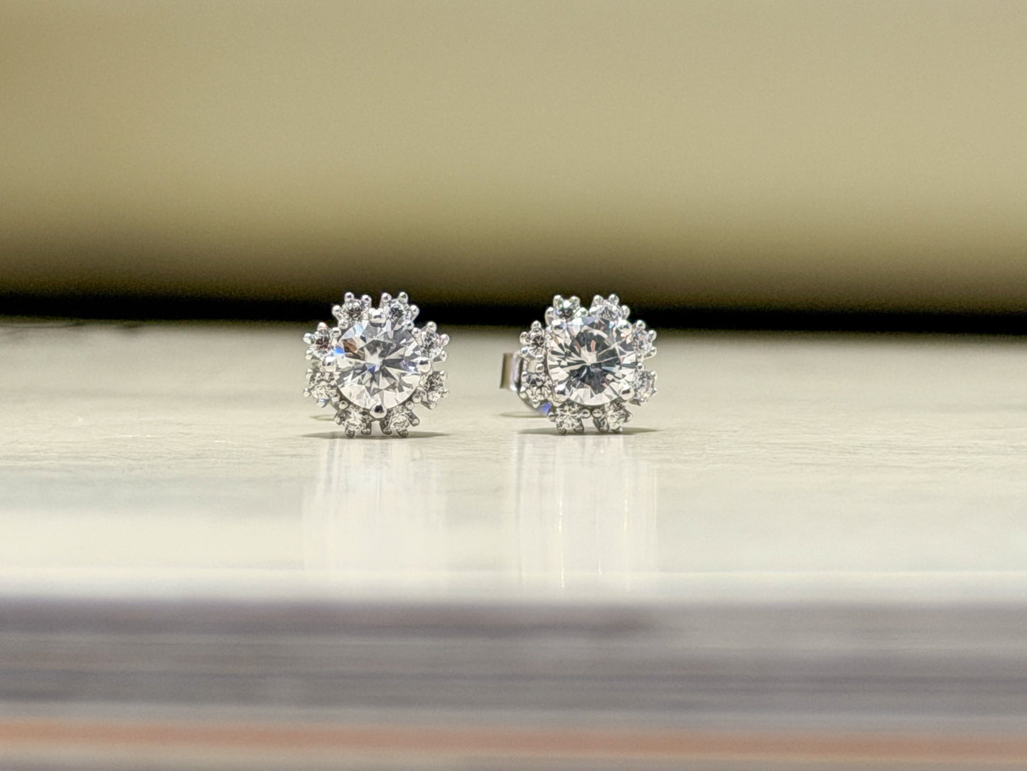 Velani Jewelry Moissanite Blossom Stud Earrings