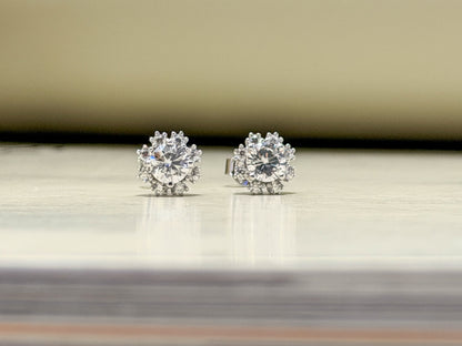 Velani Jewelry Moissanite Blossom Stud Earrings
