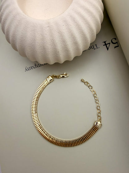 Velani Jewelry Square Snake Chain Bracelet