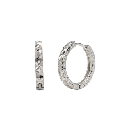 Luce Diamond Cut Hoops Sterling Silver - Velani Jewelry