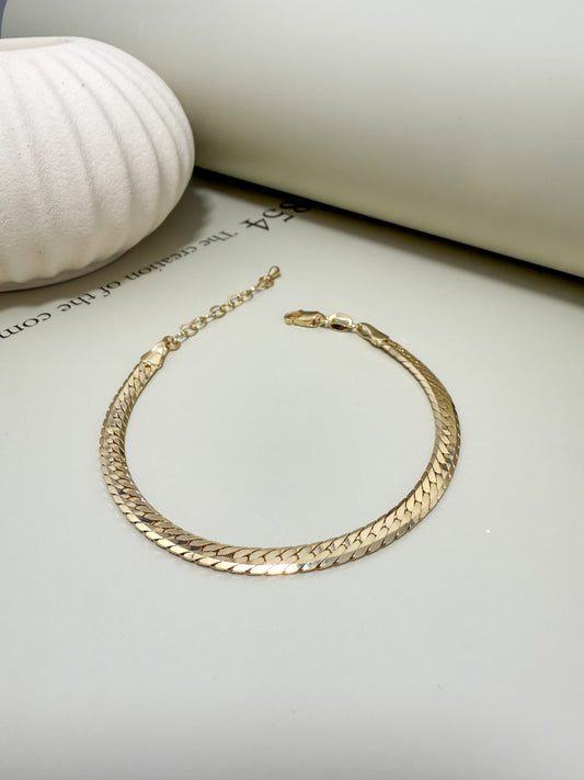 Velani Jewelry Diamond Cut Herringbone Bracelet