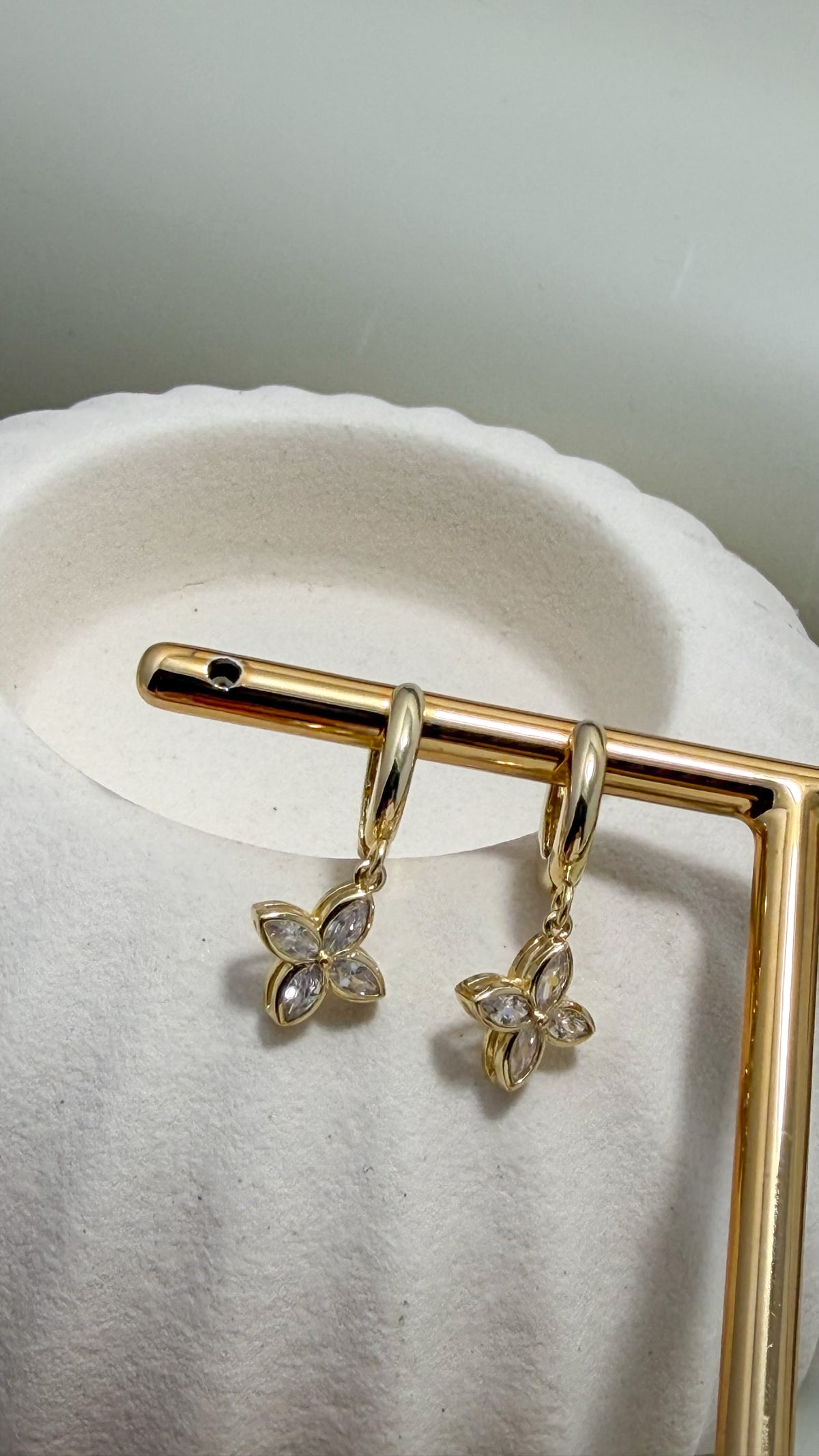 Marquise Blossom Huggies - Velani Jewelry