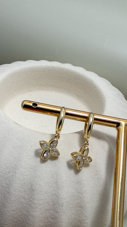 Marquise Blossom Huggies - Velani Jewelry