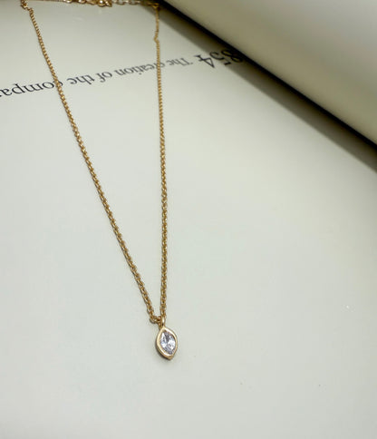 Velani Jewelry Ellisse Solitaire Necklace