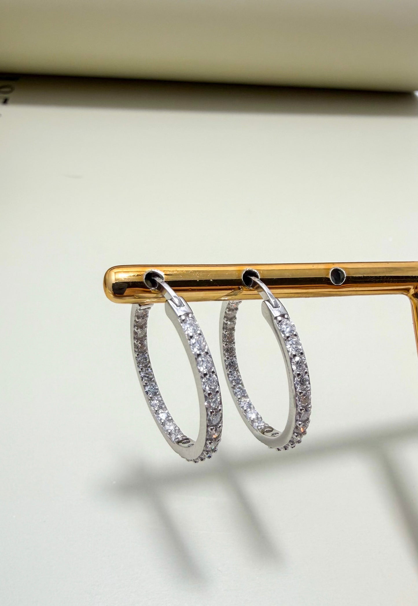 Velani Jewelry Moissanite Hoops - Sterling Silver