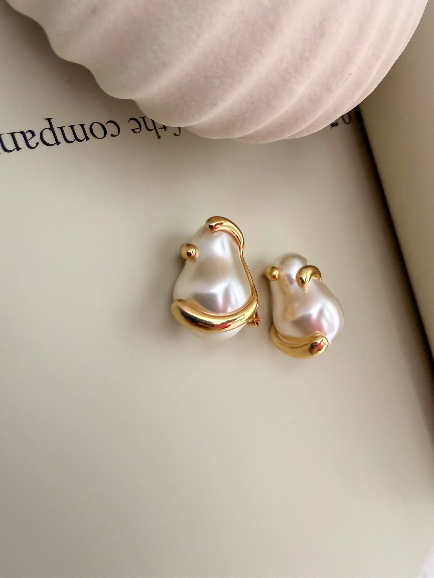 Velani Jewelry Sculptural Baroque Pearl Stud Earrings