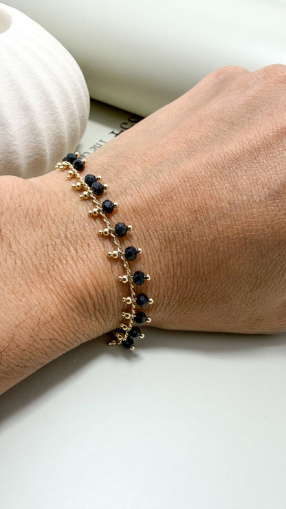 Velani Jewelry Black Beads Bracelet