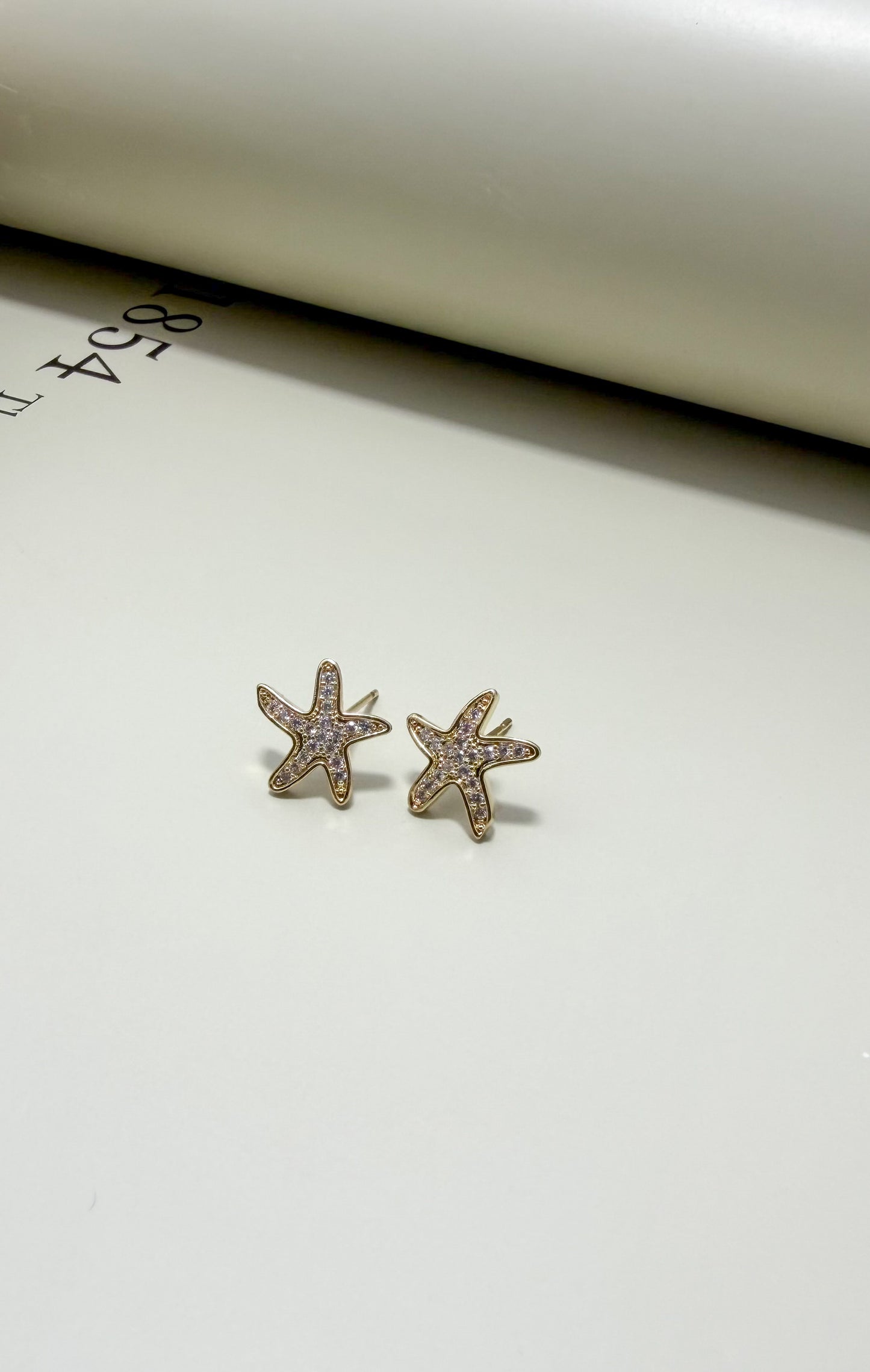Starfish CZ Stud Earrings - Velani Jewelry