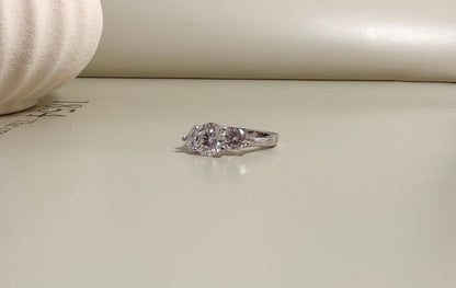 Moissanite Trio Ring - Velani Jewelry