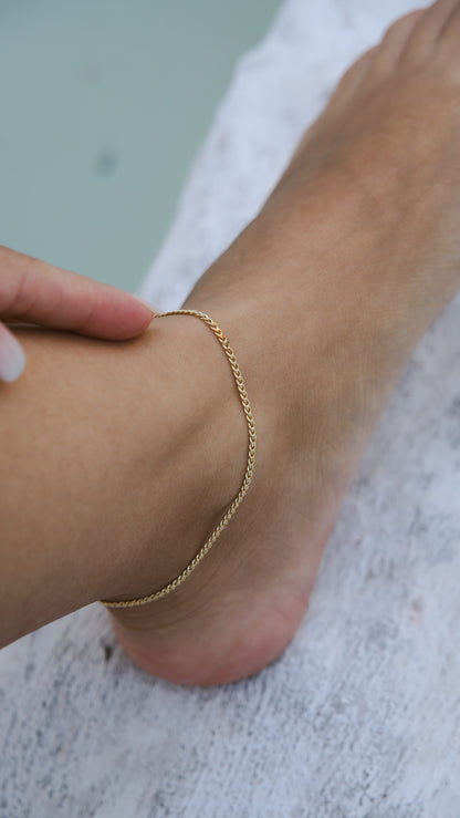 Velani Dainty Cuban Anklet