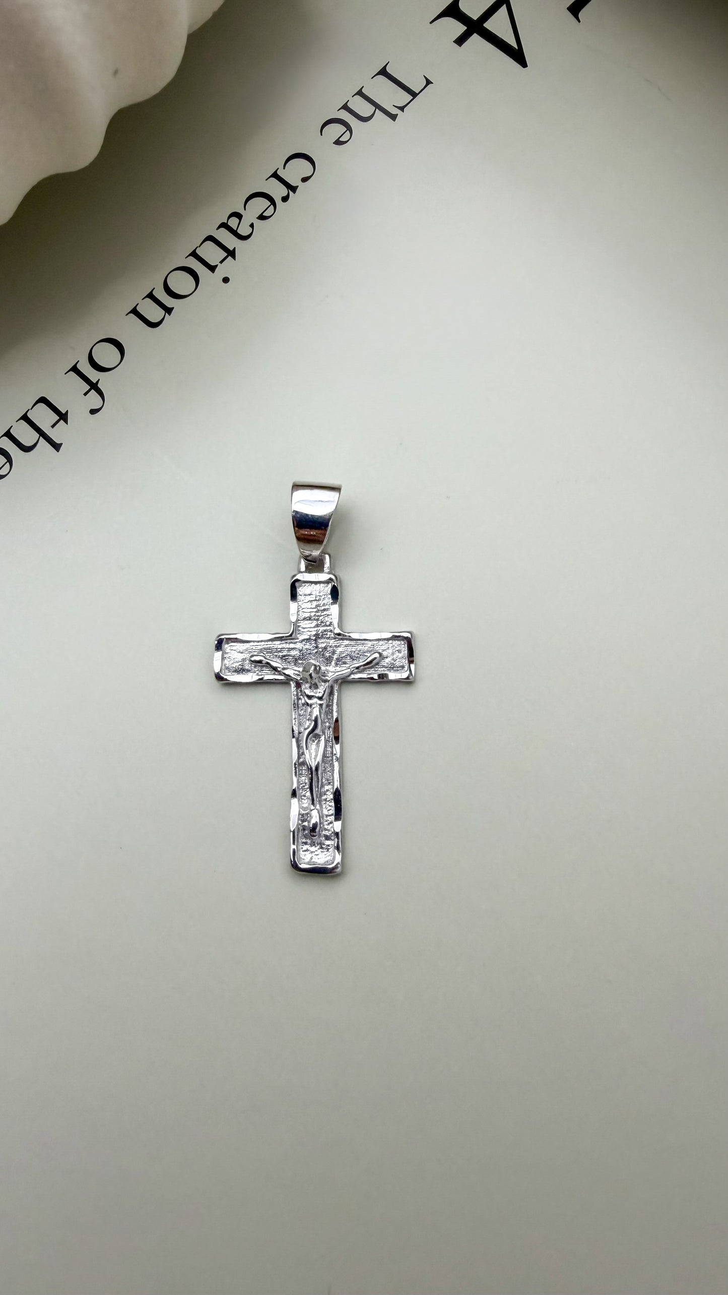 Sterling Silver Diamond Cut Crucifix Pendant – Velani Jewelry