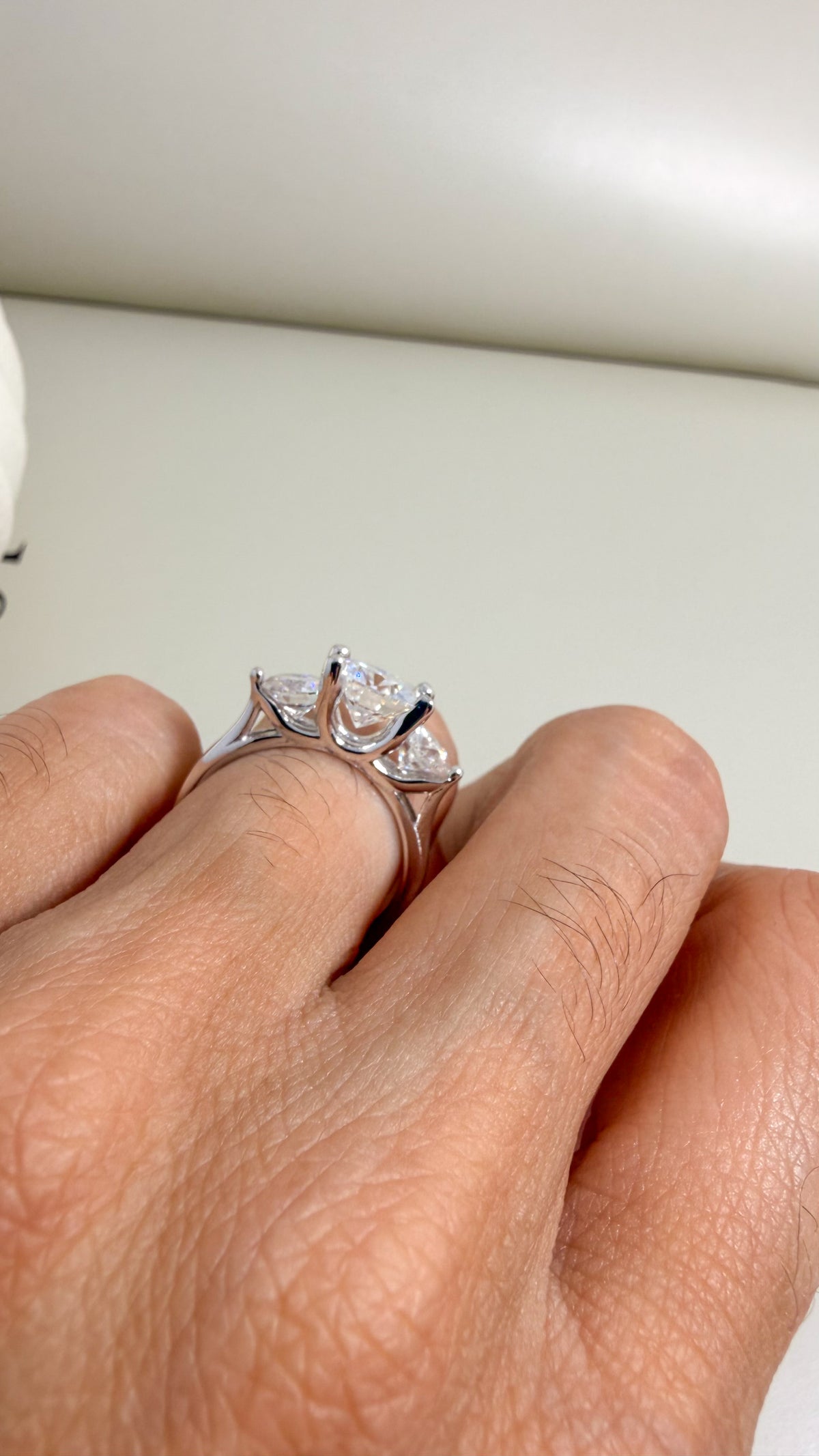 Moissanite Trio Ring - Velani Jewelry
