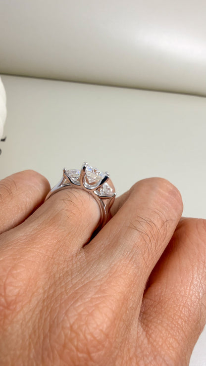 Moissanite Trio Ring - Velani Jewelry
