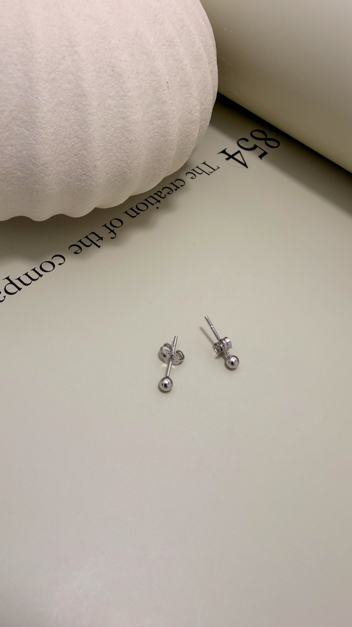 Velani Jewelry Bead Stud Earrings - Sterling Silver