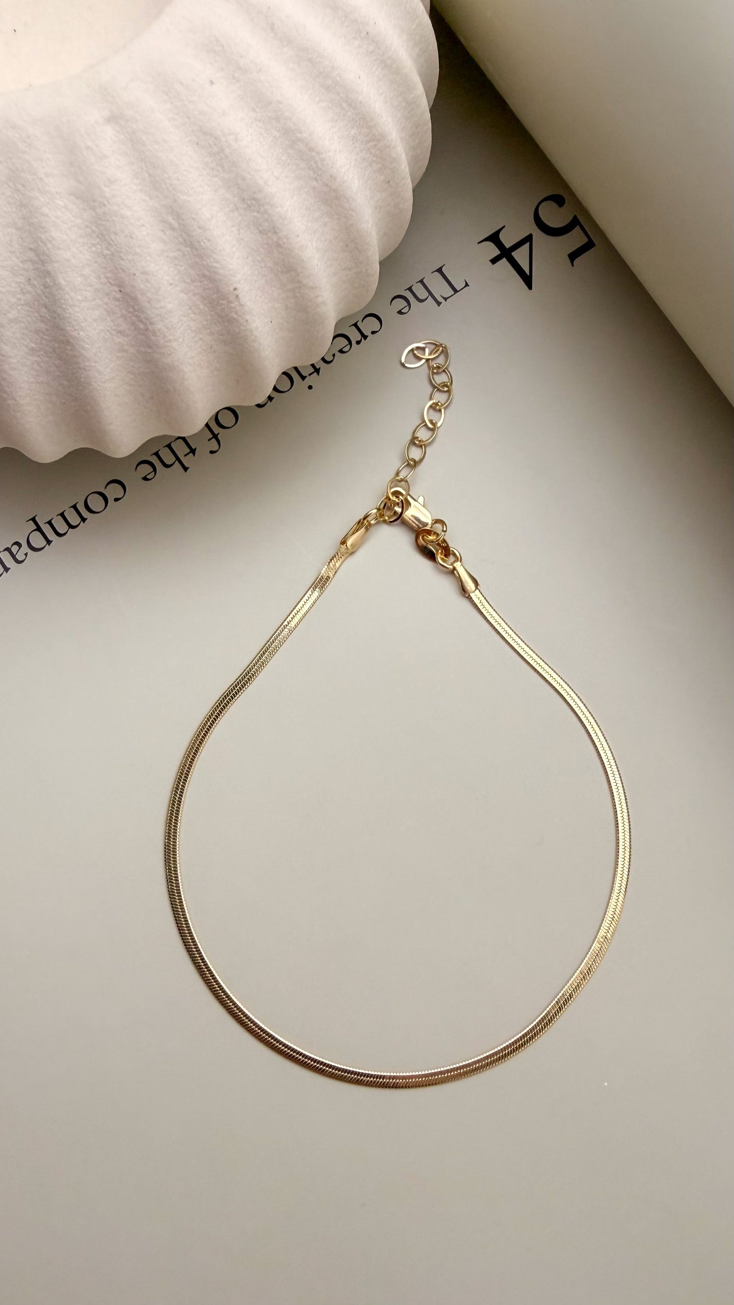 Velani Jewelry Dainty Herringbone Anklet