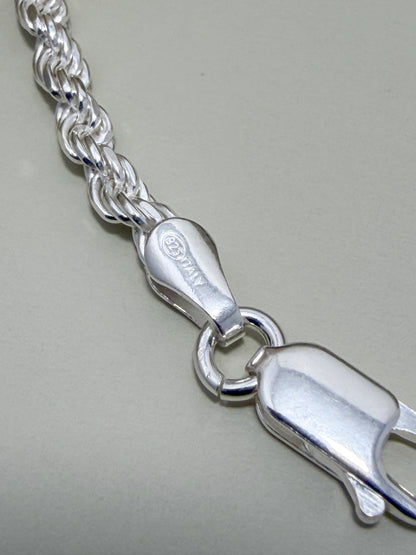 Velani Jewelry Rope Bracelet – Sterling Silver