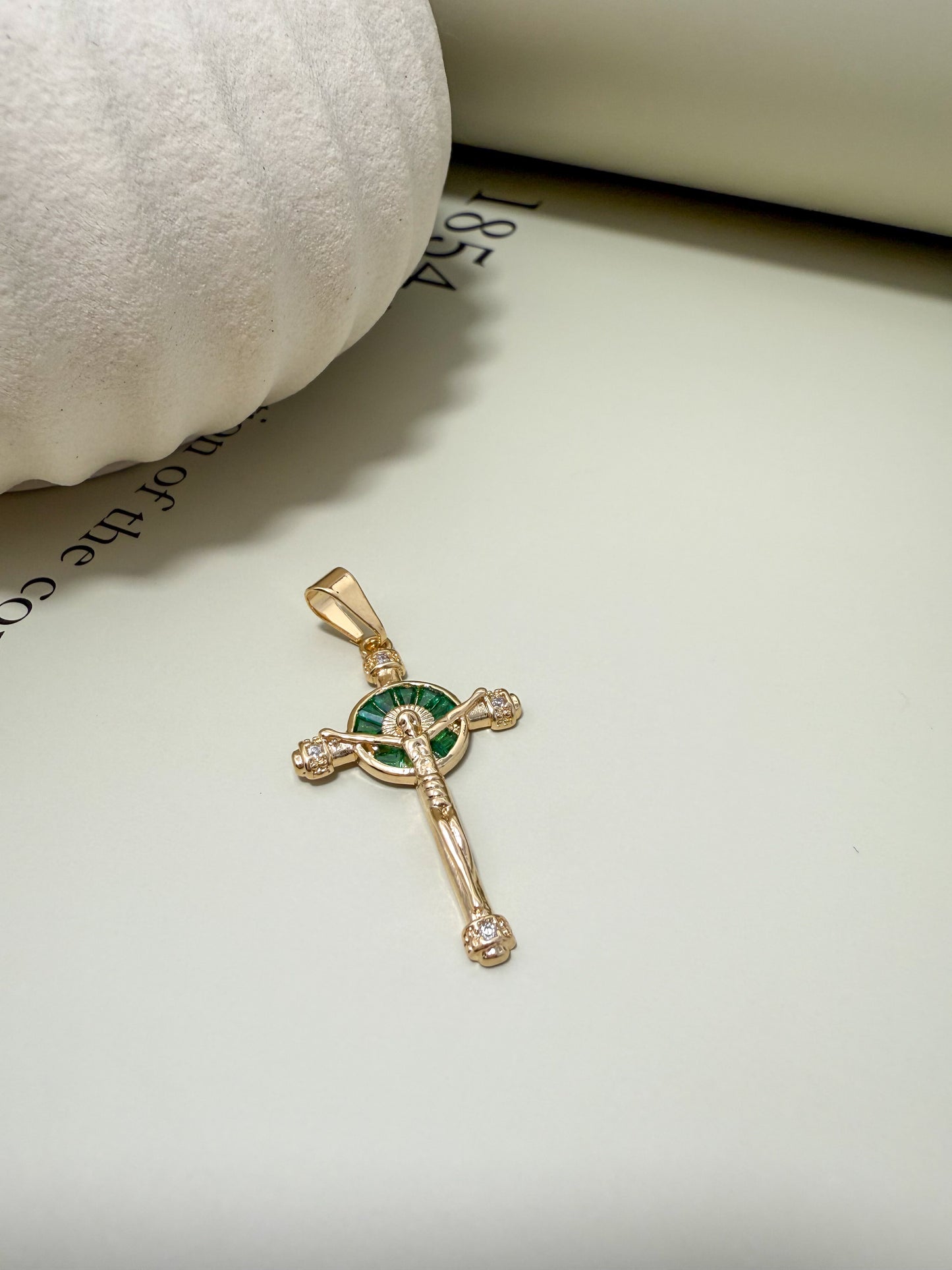 Velani Jewelry Elevated Cross Pendant with CZ