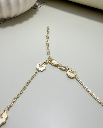 Flower and Star CZ Necklace – Velani Jewelry