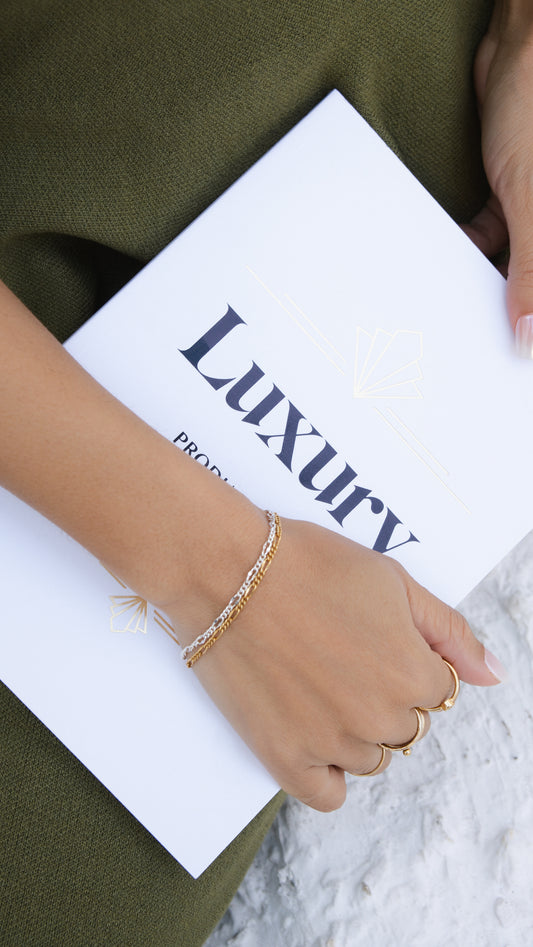 Velani Jewelry Dapped Figaro Bracelet – Sterling Silver