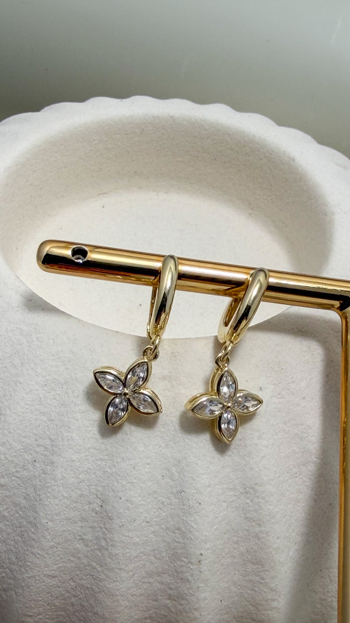 Marquise Blossom Huggies - Velani Jewelry