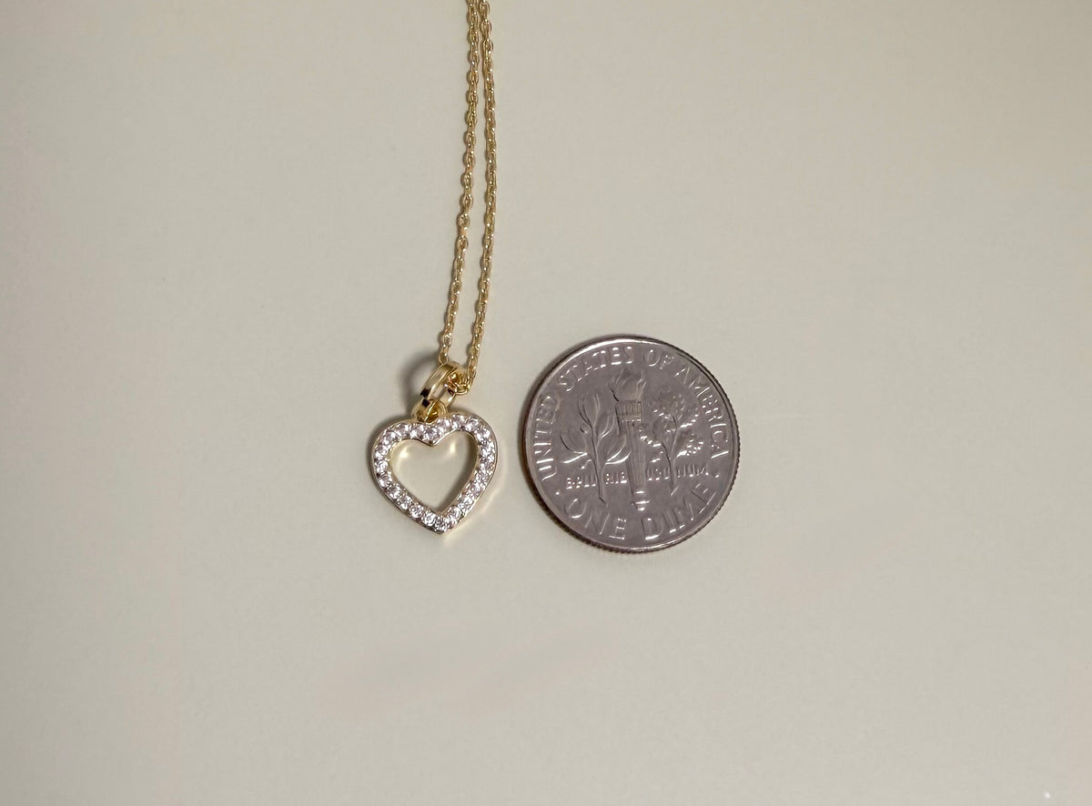 Amore Pavé Heart Necklace - Velani Jewelry