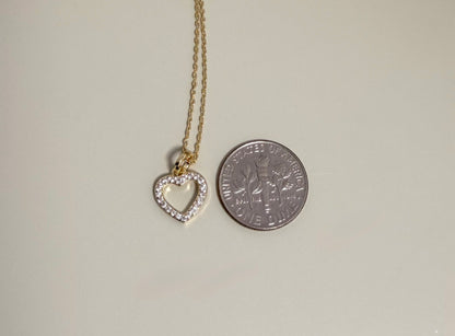 Amore Pavé Heart Necklace - Velani Jewelry