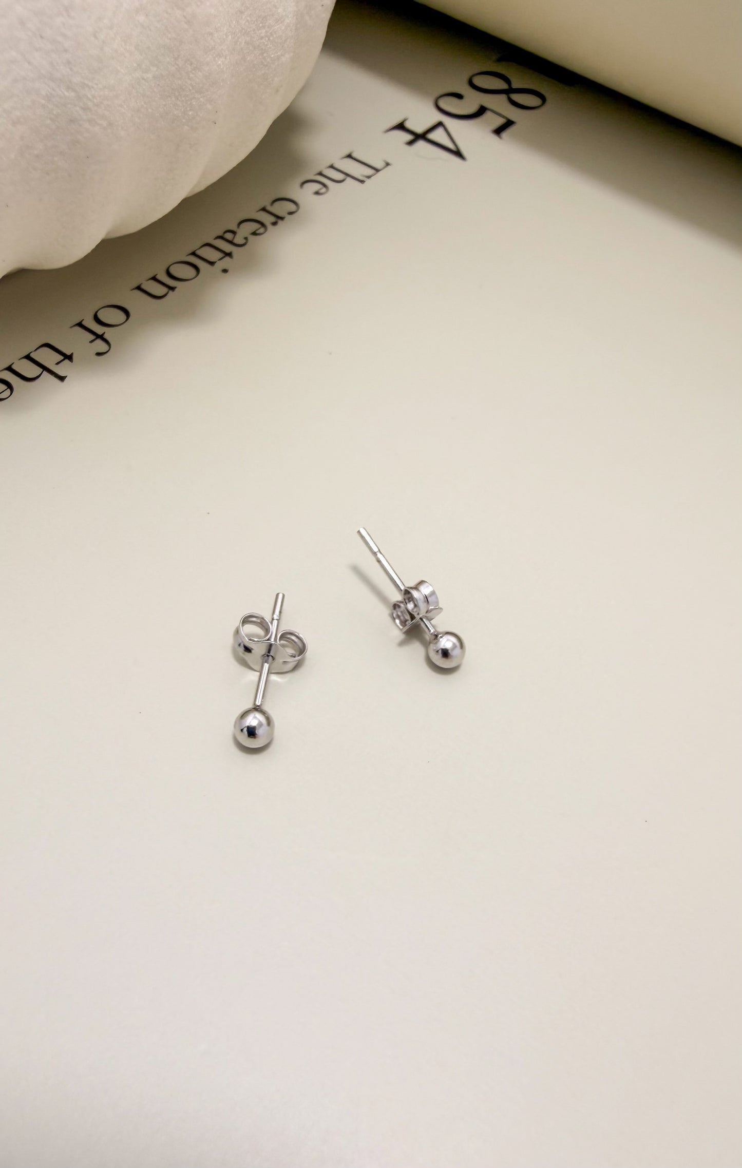 Velani Jewelry Bead Stud Earrings - Sterling Silver