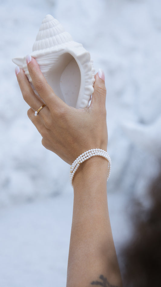 Velani Jewelry Crystal Pearl Stretch Bracelet