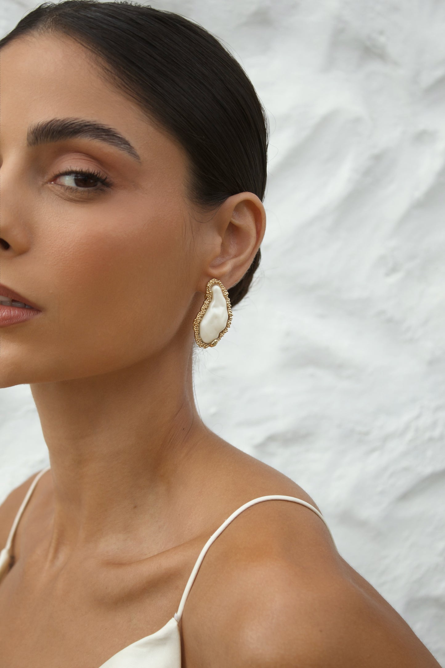 Velani Jewelry Organic Baroque Pearl Stud Earrings
