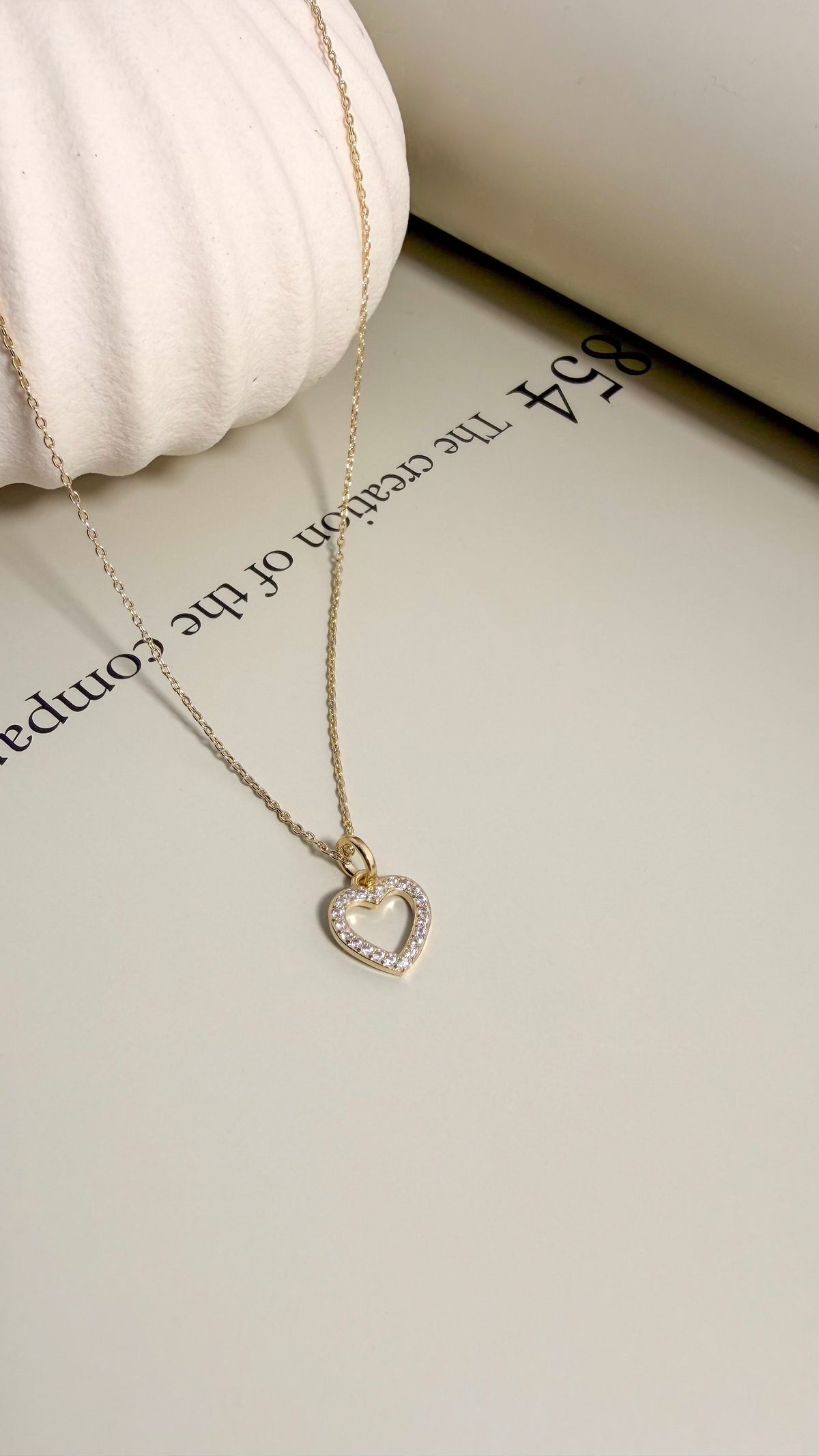 Amore Pavé Heart Necklace - Velani Jewelry