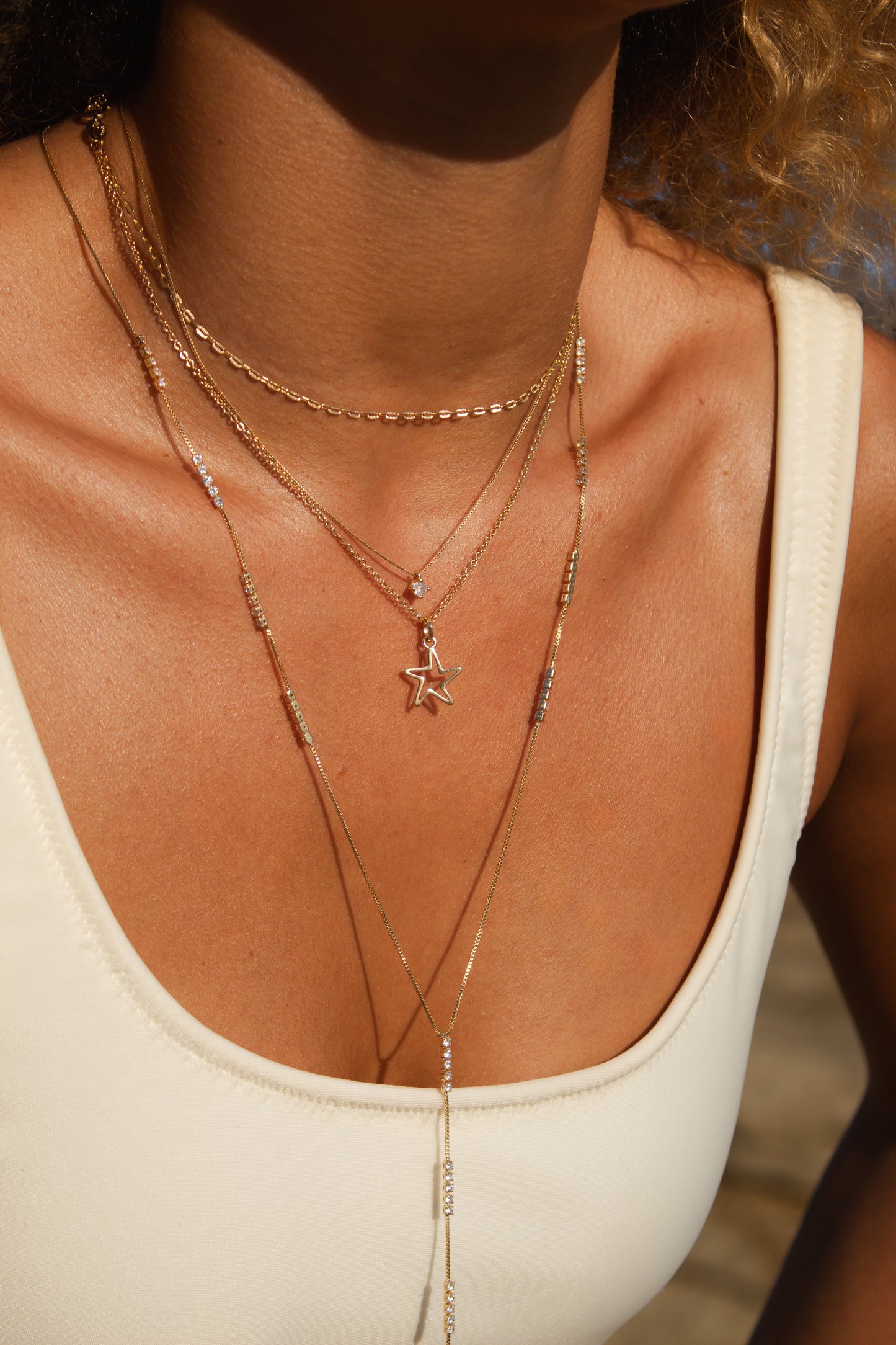 Velani Jewelry Outline Star Necklace