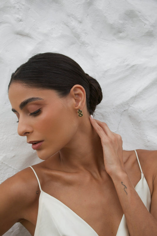 Velani Jewelry Watch Link Stud Earrings