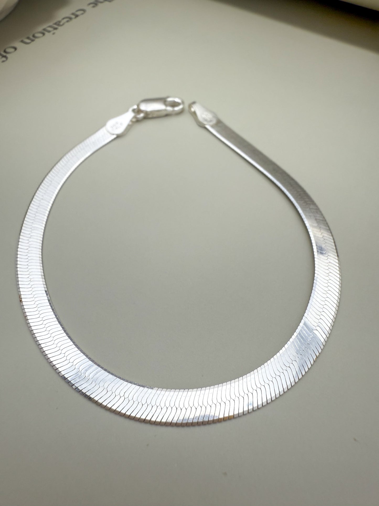 Velani Jewelry 4mm Herringbone Bracelet - Sterling Silver