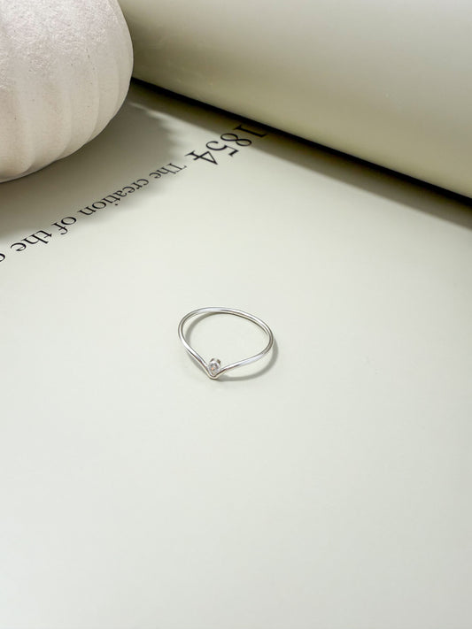 Velani Jewelry Sterling Silver Ring with CZ