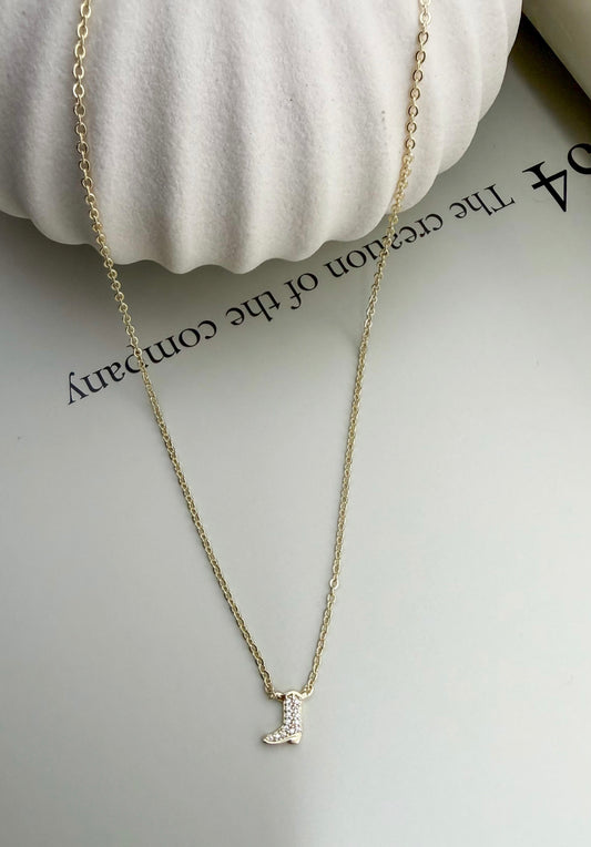Velani Jewelry Mini Pavé Boot Necklace