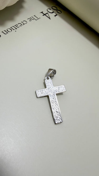 Sterling Silver Diamond Cut Crucifix Pendant – Velani Jewelry