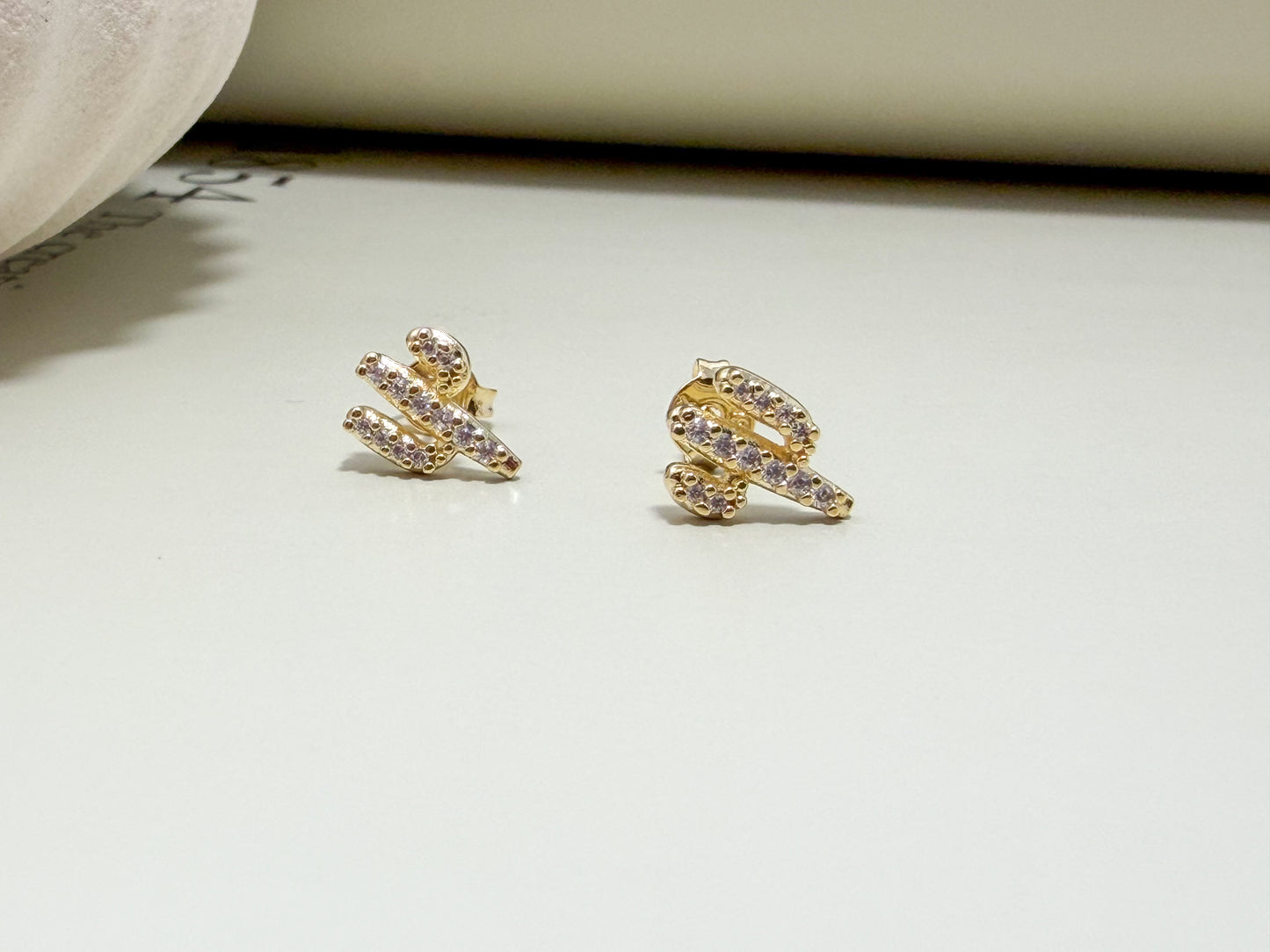 Velani Jewelry Desert Cactus CZ Stud Earrings