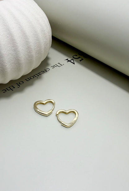 Velani Jewelry Guinaiya Heart Hoop Earrings