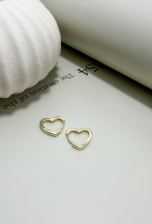 Velani Jewelry Guinaiya Heart Hoop Earrings