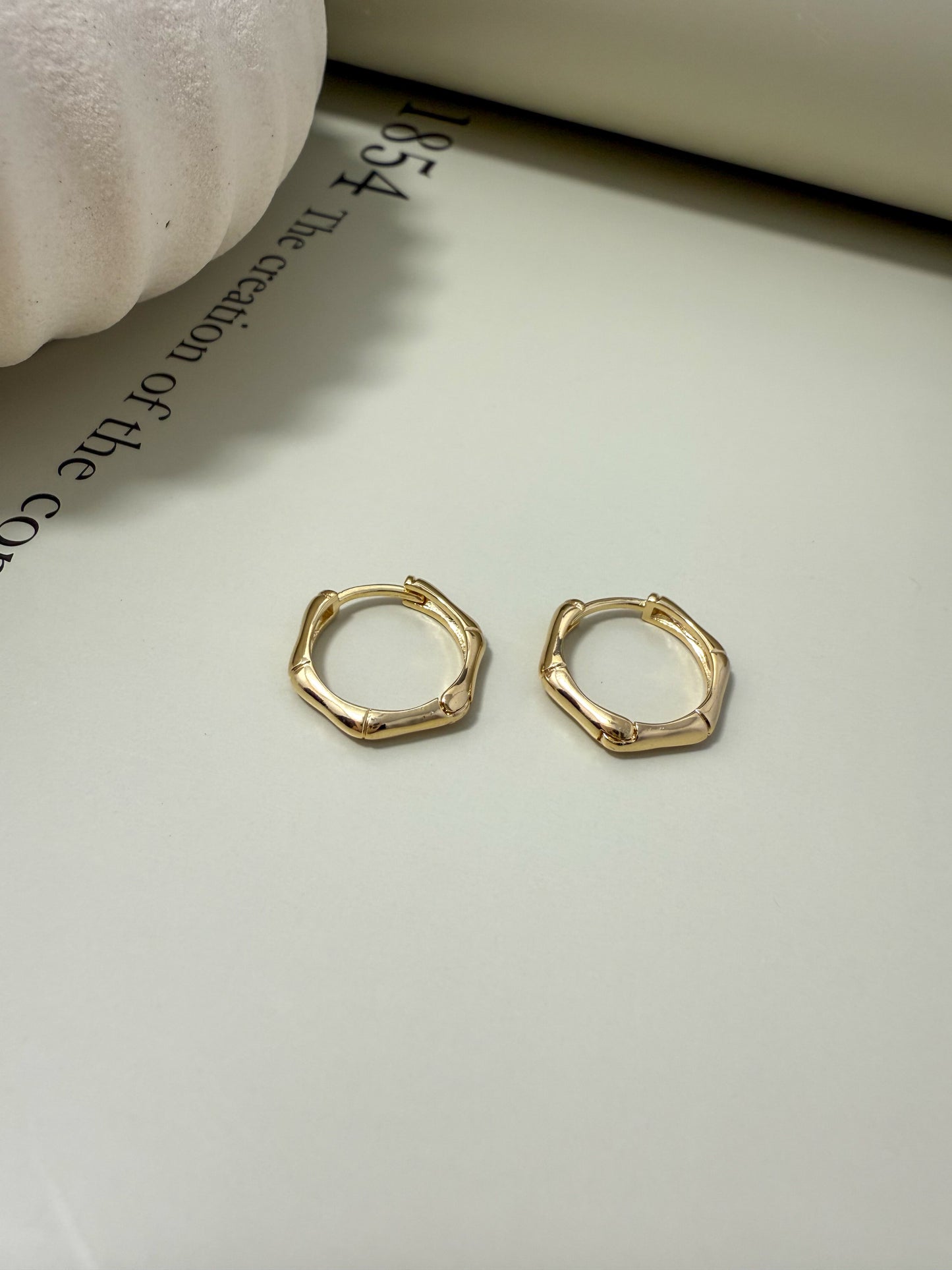 Velani Jewelry Gold Filled Bamboo Hoop