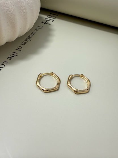 Velani Jewelry Gold Filled Bamboo Hoop