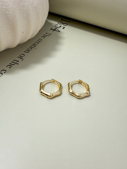Velani Jewelry Gold Filled Bamboo Hoop
