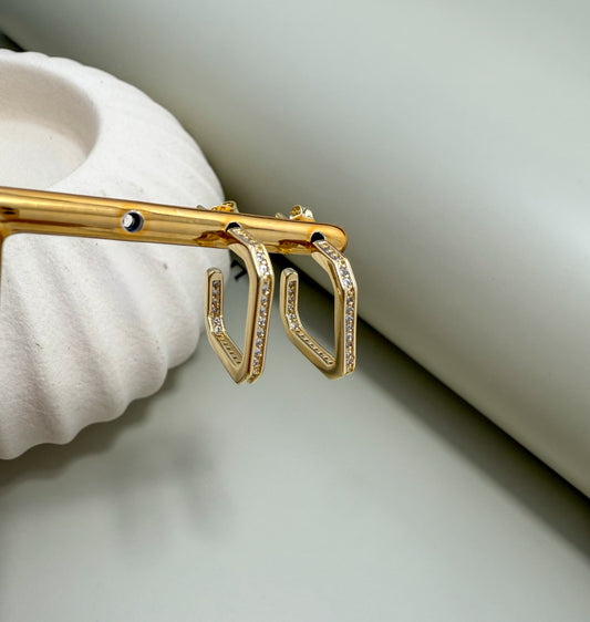 Velani Jewelry Verona Pavé Square Hoops