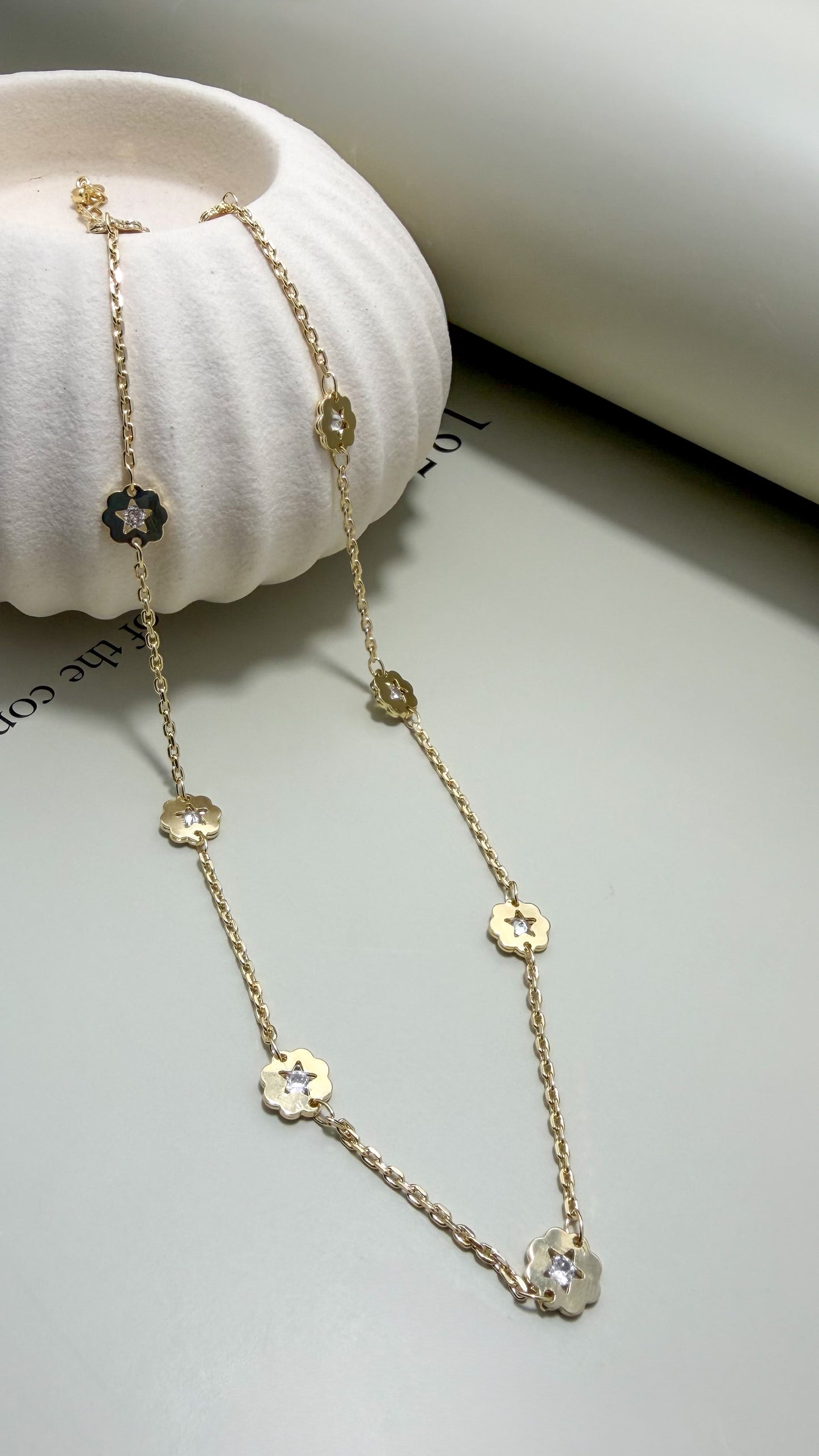 Flower and Star CZ Necklace – Velani Jewelry