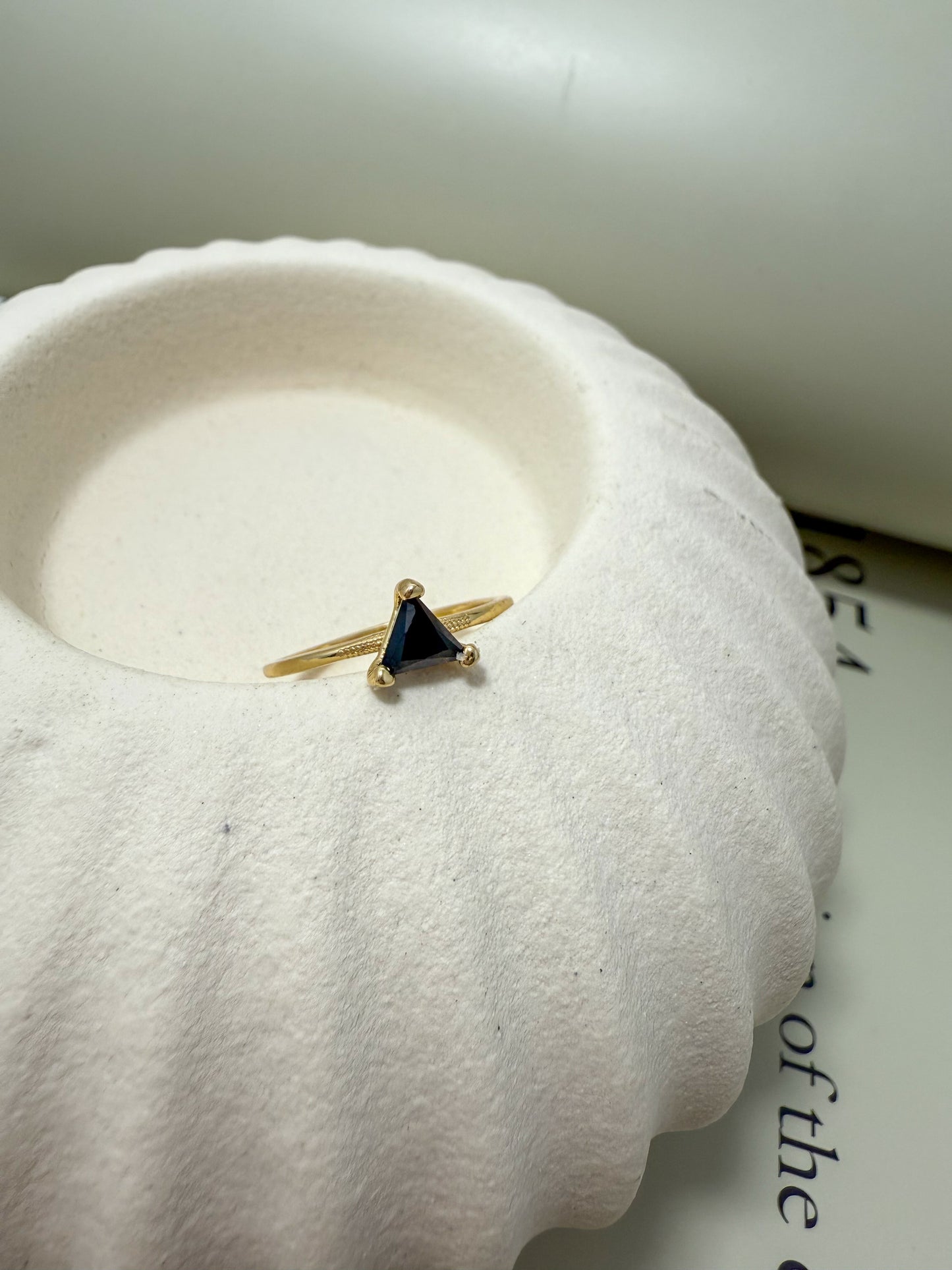 Velani Jewelry Trillion CZ Stackable Ring