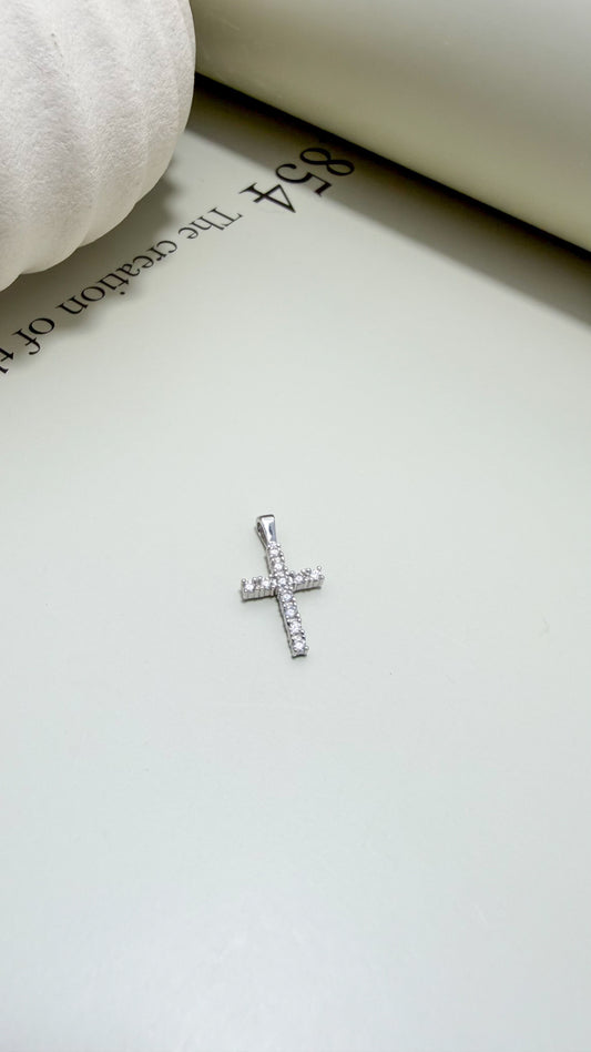 Velani Jewelry Moissanite Cross Pendant - Sterling Silver